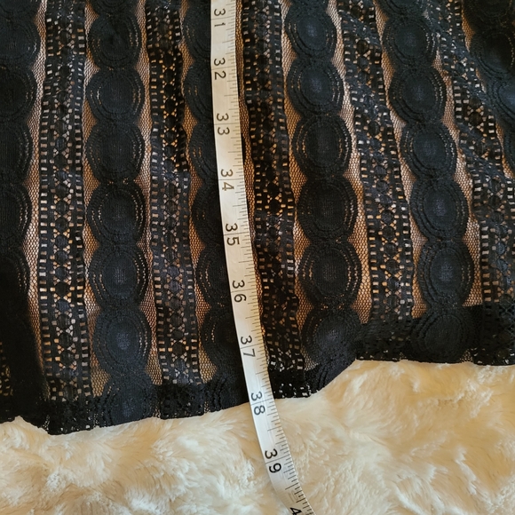 Black Lace Dress Tan Unerlay - Picture 4 of 10